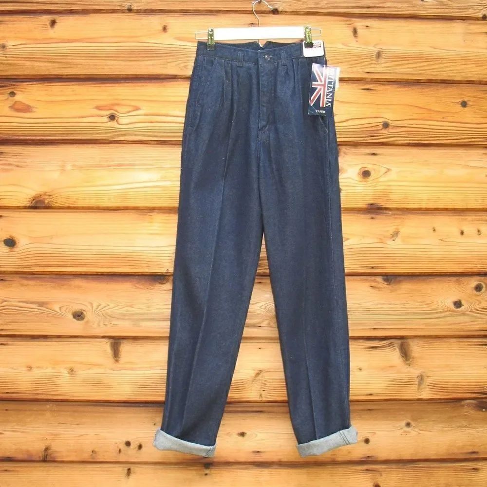 NWT Vintage 80's High Rise Tapered Leg Jea…